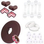 Kiddough Baby Safety Proofing Kit - 2 Meters Safety Strip + 5 Safety Locks + 4 Corner Guards + 6 Socket Guards